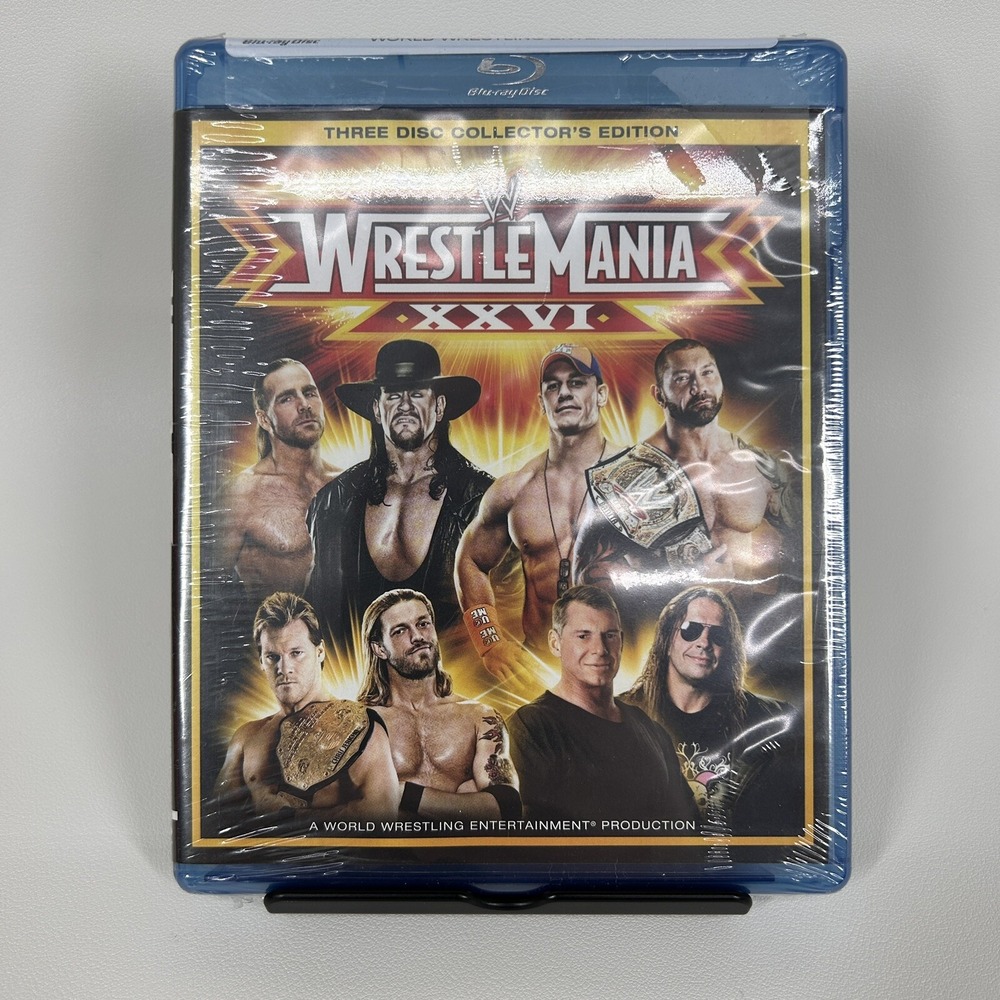 WWE Wrestlemania XXVI (Blu-ray Disc, 2010 3-Disc Set, Collectors Edition) New